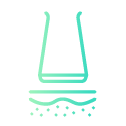 dermatology hood over skin icon